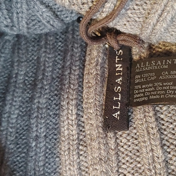 NWT AllSaints Skull Cap Wool Blend Unisex - Picture 10 of 12